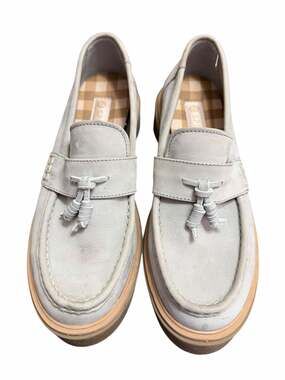 Sperry Women's  Grey Suede Tassel Platform Loafers Women’s 7M